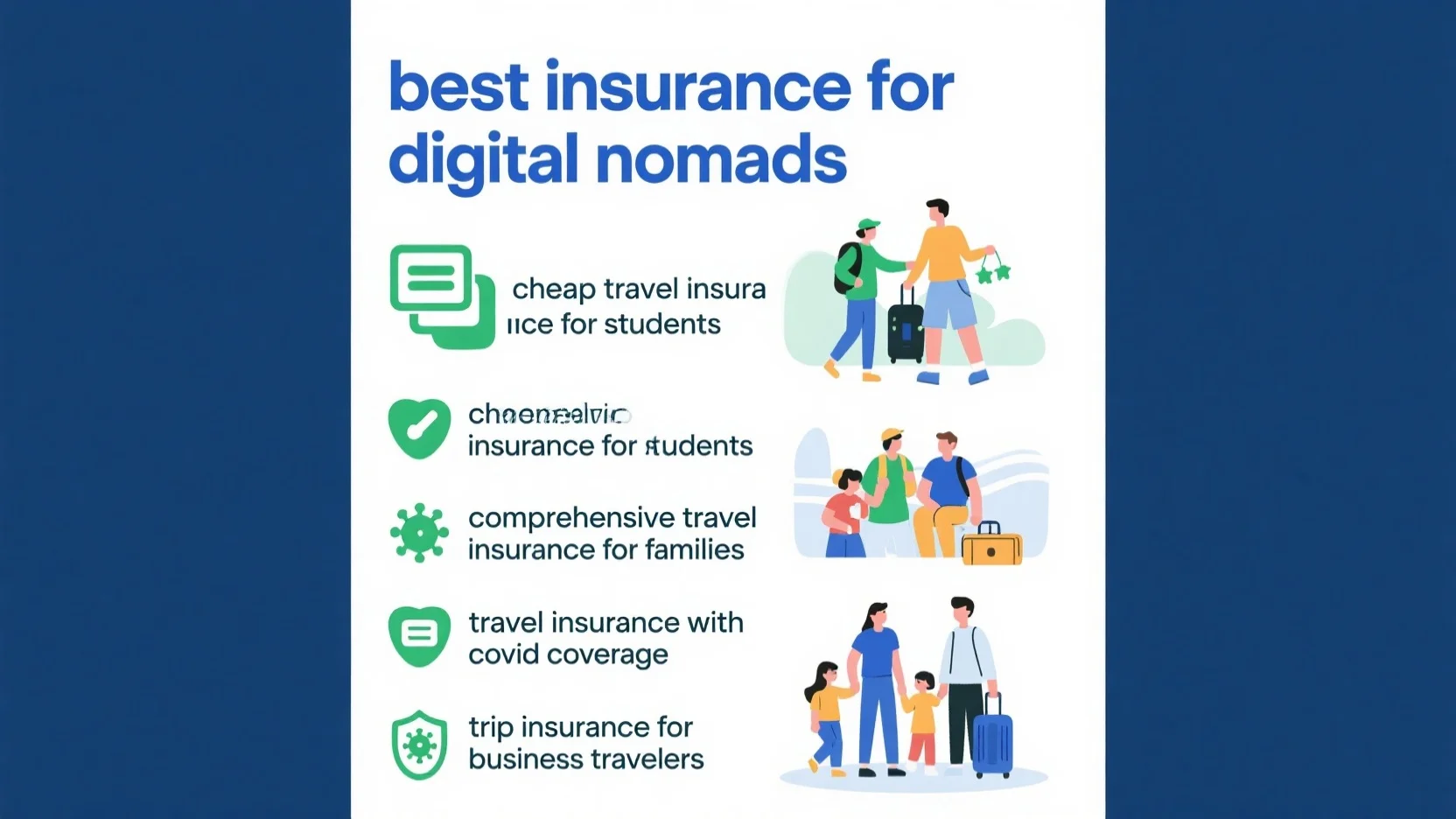 Comprehensive Guide: Best Insurance for Digital Nomads, Families, Students, COVID Coverage & Business Travelers